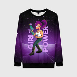 Свитшот женский Futurama: Лила с бластером, цвет: 3D-черный