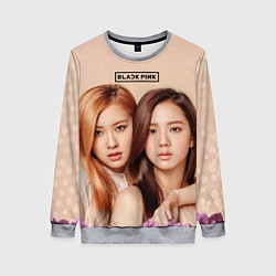 Свитшот женский Blackpink Jisoo and Rose, цвет: 3D-меланж