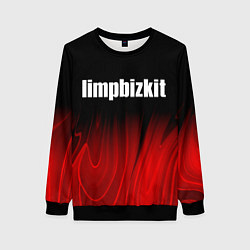 Свитшот женский Limp Bizkit red plasma, цвет: 3D-черный