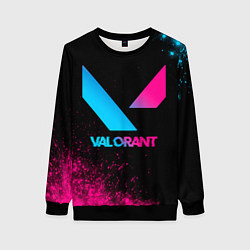 Свитшот женский Valorant - neon gradient, цвет: 3D-черный
