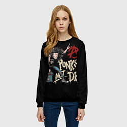 Свитшот женский Панк с рюкзаком, цвет: 3D-черный — фото 2