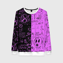 Свитшот женский Dead inside purple black, цвет: 3D-белый
