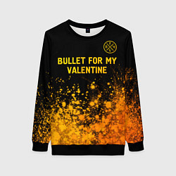 Женский свитшот Bullet For My Valentine - gold gradient: символ св