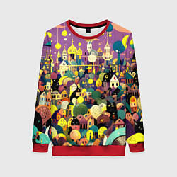 Женский свитшот Праздничный город