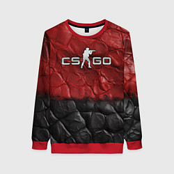 Свитшот женский CS GO red black texture, цвет: 3D-красный