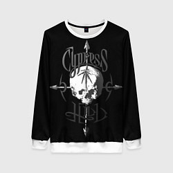 Свитшот женский Cypress hill - arrows skull, цвет: 3D-белый