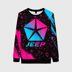 Свитшот женский Jeep - neon gradient, цвет: 3D-черный