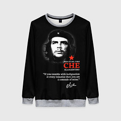 Свитшот женский Che Guevara автограф, цвет: 3D-меланж