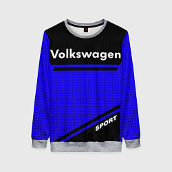 Свитшот женский Volkswagen sport blue, цвет: 3D-меланж
