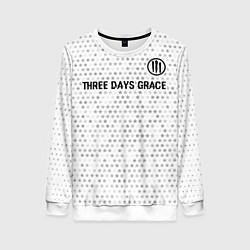Свитшот женский Three Days Grace glitch на светлом фоне: символ св, цвет: 3D-белый