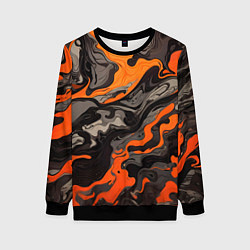 Женский свитшот Оранжево-черный камуфляж