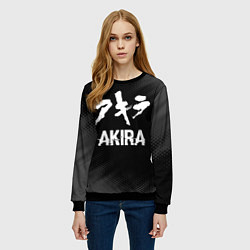 Свитшот женский Akira glitch на темном фоне, цвет: 3D-черный — фото 2