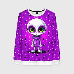 Свитшот женский Alien - purple color, цвет: 3D-белый