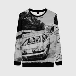 Свитшот женский Тойота ae 86 - Инициал ди, цвет: 3D-черный