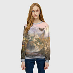 Свитшот женский Baldurs Gate 3 Castle, цвет: 3D-меланж — фото 2