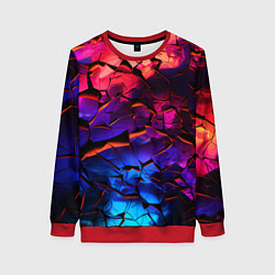 Свитшот женский Светящаяся Земля, цвет: 3D-красный