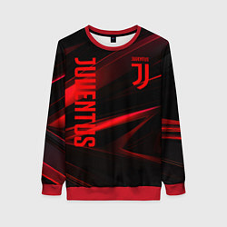 Женский свитшот Juventus black red logo