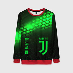 Свитшот женский Juventus green logo neon, цвет: 3D-красный