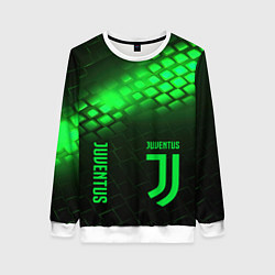 Свитшот женский Juventus green logo neon, цвет: 3D-белый