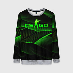 Женский свитшот CSGO green abstract lines