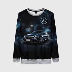 Свитшот женский Mercedes Benz galaxy, цвет: 3D-меланж
