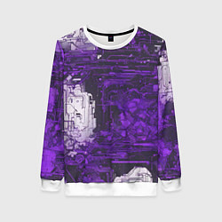 Женский свитшот Киберпанк заражение фиолетовое