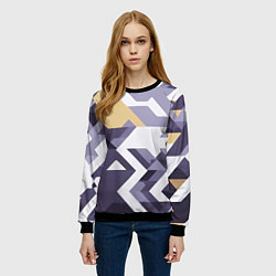 Свитшот женский Абстрактный принт от нейросети, цвет: 3D-черный — фото 2