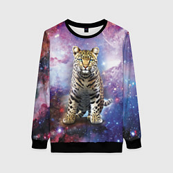 Свитшот женский Space leopard, цвет: 3D-черный