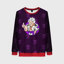 Свитшот женский One piece - Луффи в стиле Пип-Бой, цвет: 3D-красный