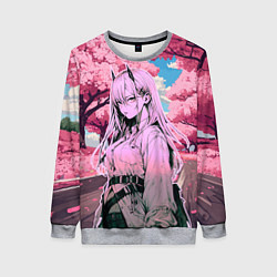 Свитшот женский Пауэр - Человек бензопила, цвет: 3D-меланж