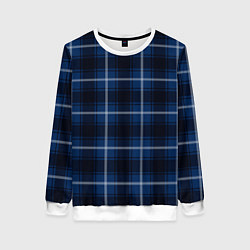 Женский свитшот Шотландка тёмно-синий