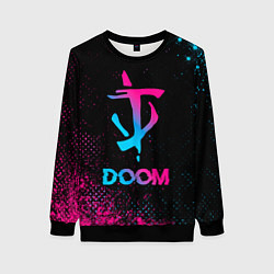 Свитшот женский Doom - neon gradient, цвет: 3D-черный