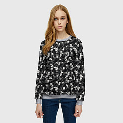 Свитшот женский Камуфляж с котиками, цвет: 3D-меланж — фото 2