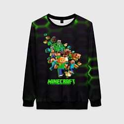 Свитшот женский Minecraft story the game, цвет: 3D-черный