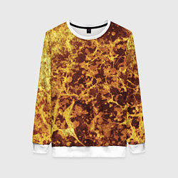 Свитшот женский Абстракция - желтый антрацит, цвет: 3D-белый