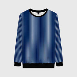 Женский свитшот Строгий синий в полоску