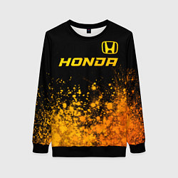 Женский свитшот Honda - gold gradient посередине
