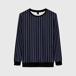 Женский свитшот Строгий тёмно-синий в полоску