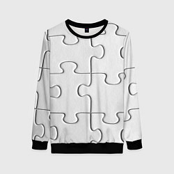 Свитшот женский Детальки пазла, цвет: 3D-черный