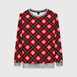 Свитшот женский Разноцветные квадраты, цвет: 3D-меланж