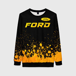 Свитшот женский Ford - gold gradient посередине, цвет: 3D-черный