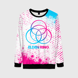 Свитшот женский Elden Ring neon gradient style, цвет: 3D-черный