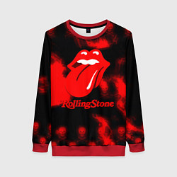 Свитшот женский Rolling Stone rock, цвет: 3D-красный