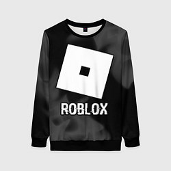 Свитшот женский Roblox glitch на темном фоне, цвет: 3D-черный