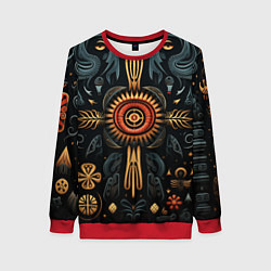 Женский свитшот Паттерн в славянской стилистике