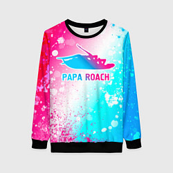 Свитшот женский Papa Roach neon gradient style, цвет: 3D-черный
