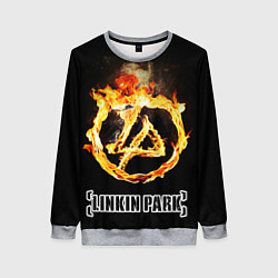 Свитшот женский Linkin Park - fire logo, цвет: 3D-меланж