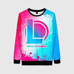 Свитшот женский League of Legends neon gradient style, цвет: 3D-черный