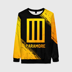 Свитшот женский Paramore - gold gradient, цвет: 3D-черный