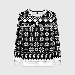 Свитшот женский CS GO christmas sweater, цвет: 3D-белый